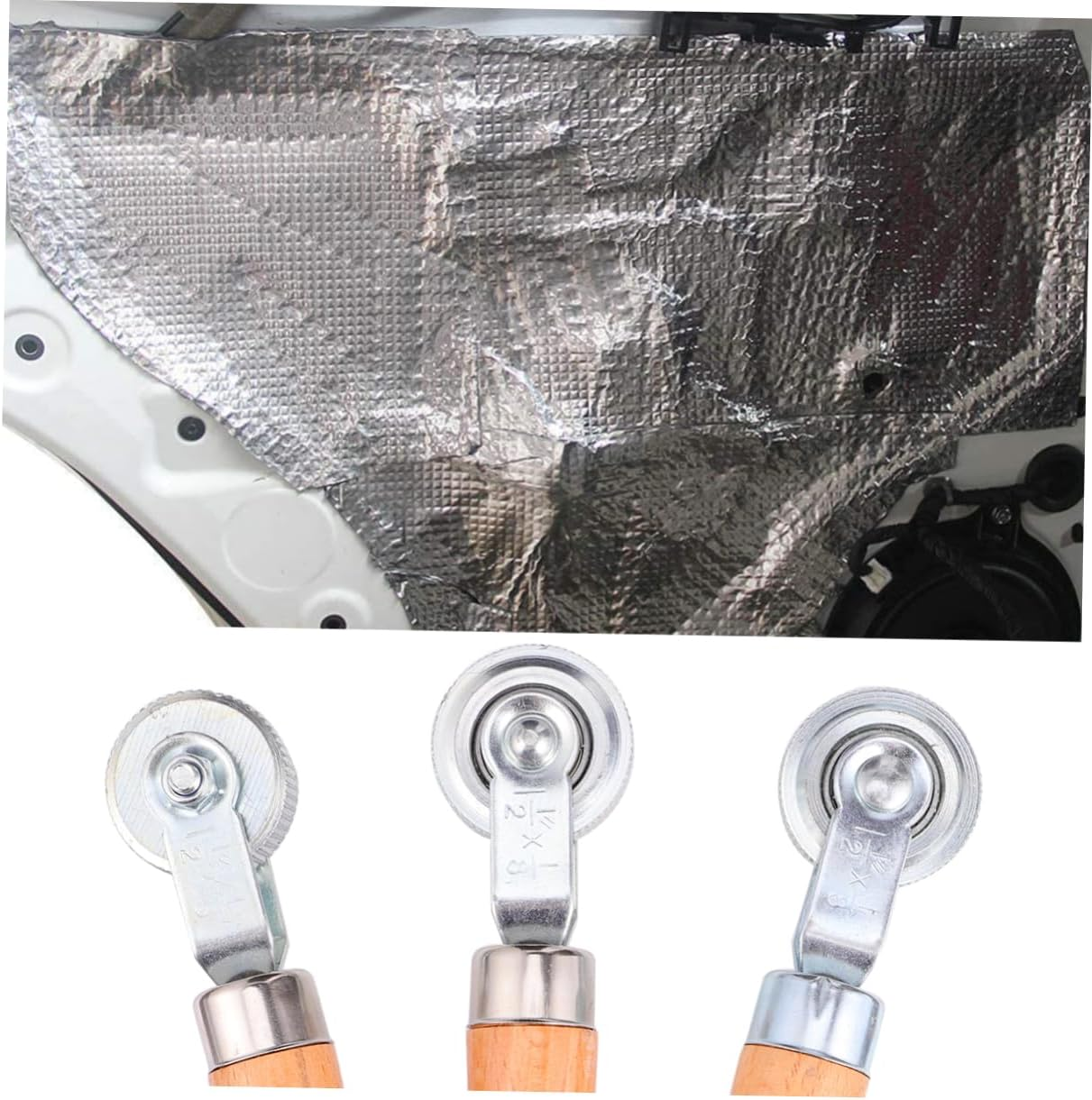 3Pcs Auto Tire Compaction Roller Car Tire Repair Tool Set Rollers High Hardness Repair image number 3