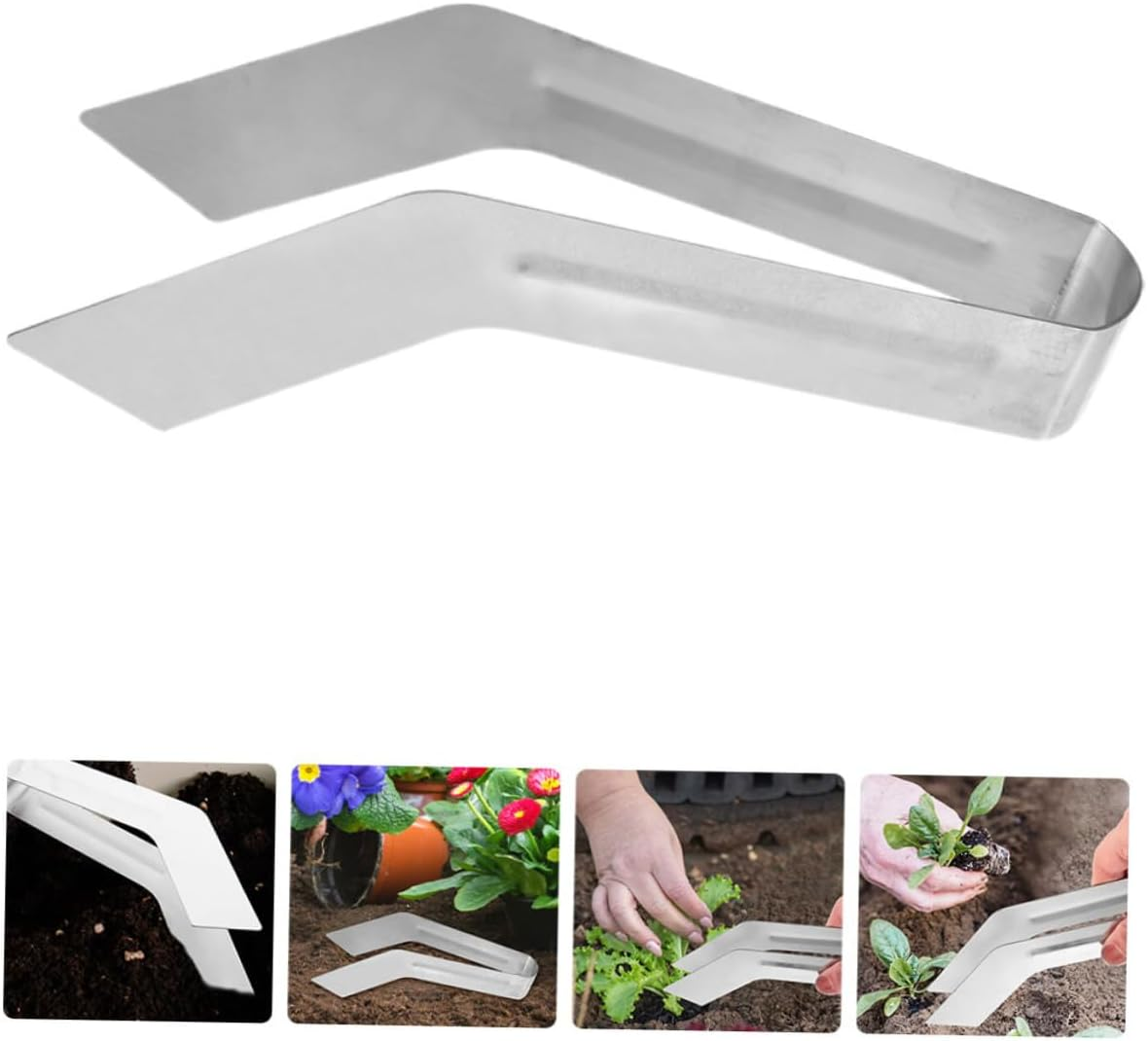2Pcs Stainless Steel Plants Tong Set Versatile Transplanting Tool for Gardeners Compact Plant Pliers for Skill Levels image number 3