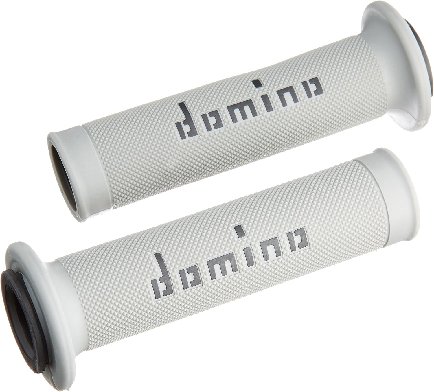Domino A01041C4046 Handlebar Grip, Race Type (TZ Grip), 4.9 Inches (126 Mm), Thermoplastic Rubber, White X Black