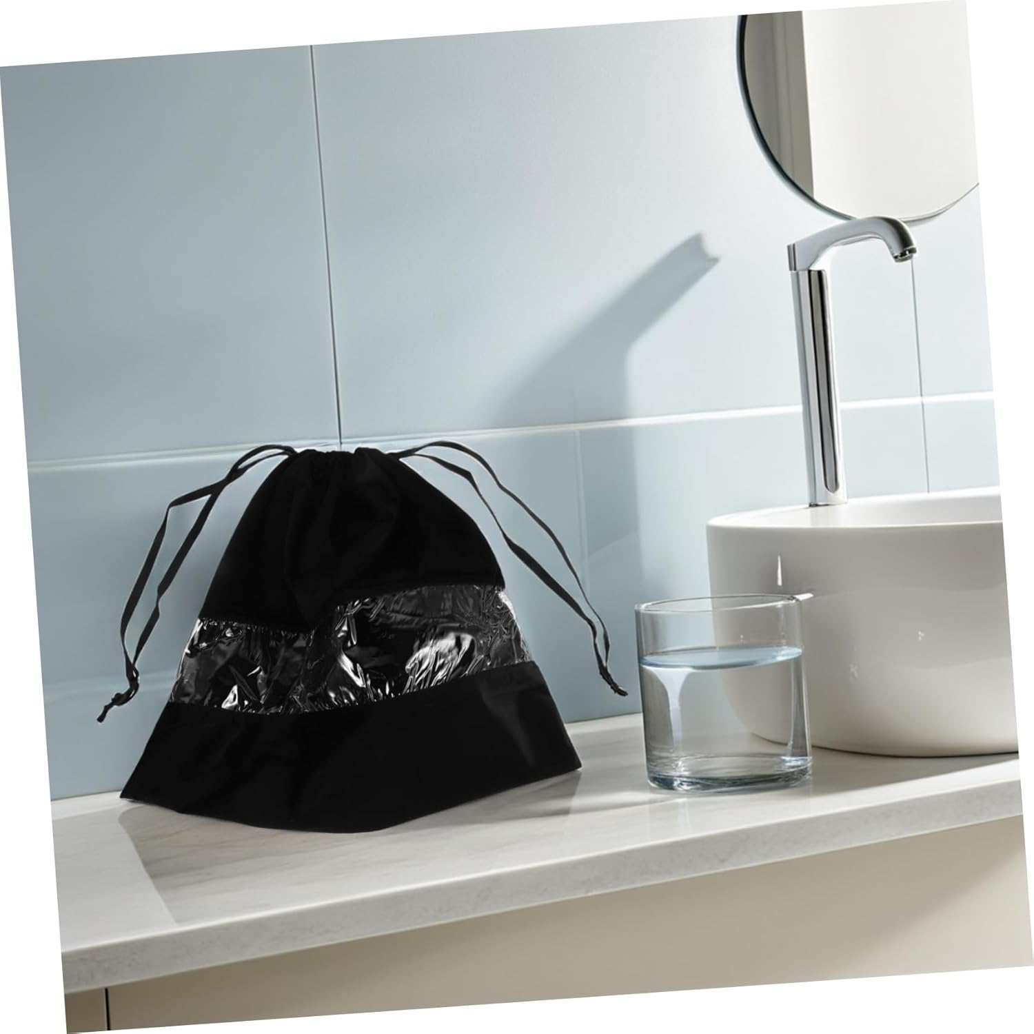 LOLIPPYY Portable Drawstring Hair Dryer Bag Lightweight Velvet Dustproof Storage Pouch for Travel and Home Multi Functional Organizer for Curling Tools Shoes and Small Items image number 2