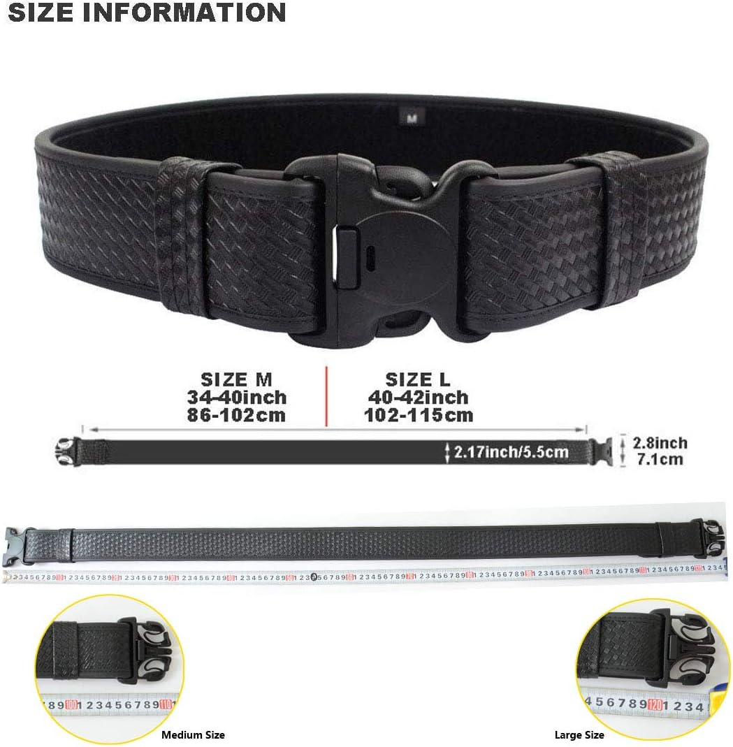 ROCOTACTICAL Basketweave Police Duty Belt, Web Duty Belt with Loop Liner image number 6