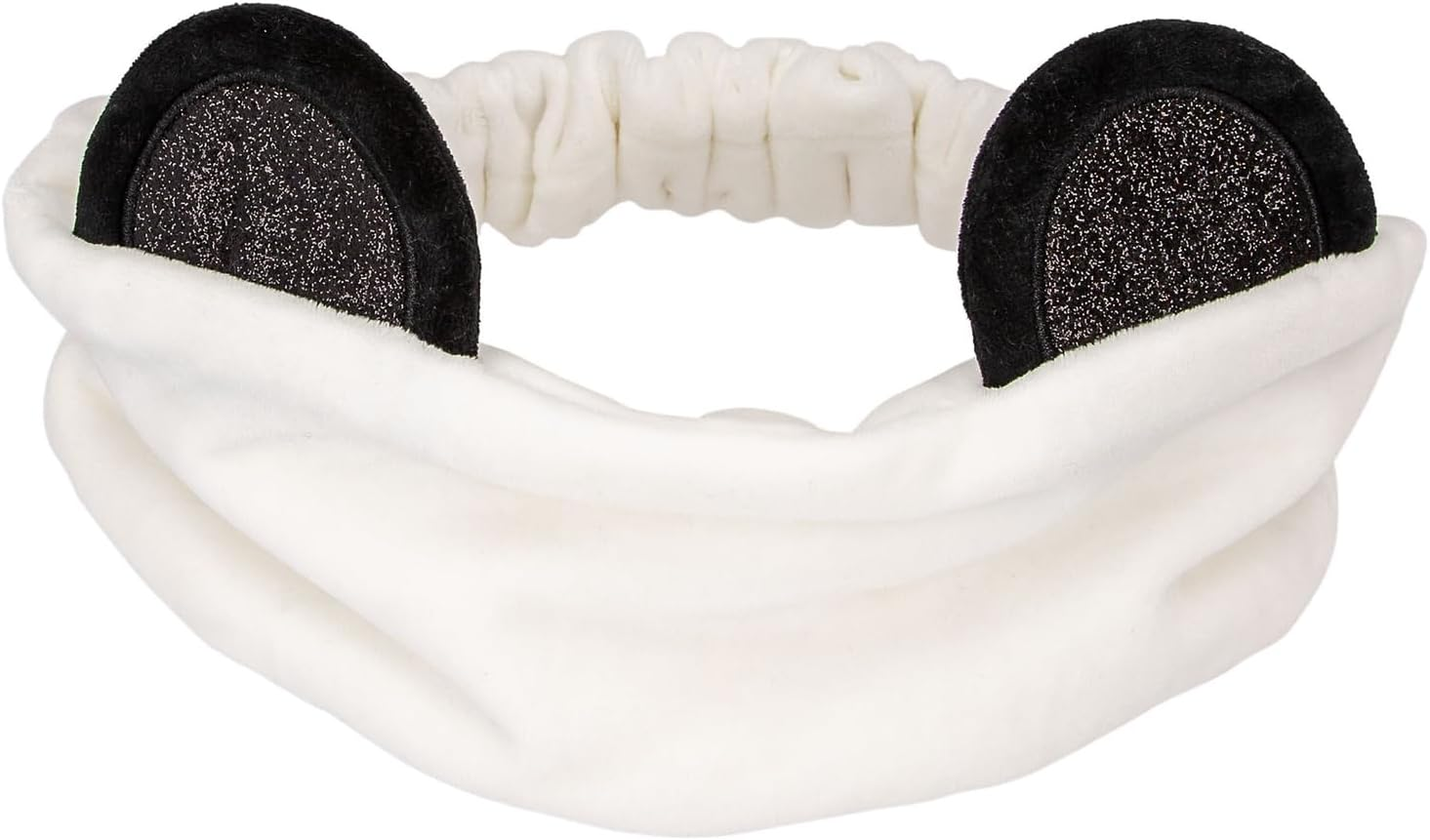 Depesche 12823 Topmodel Beauty and Me - Cosmetic Hair Band Made of Soft Material, White with Black Panda Ears, Headband for Skin Route