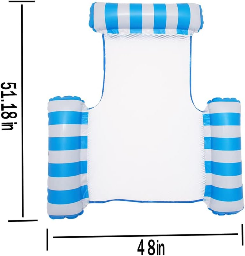 Water Hammock Lounger - Pool Float Lounger for Adults Inflatable Swimming Pool Hammock Floaties Multi-Purpose Pool Floating Lounge Bed for Summer Outdoor Pool image number 2
