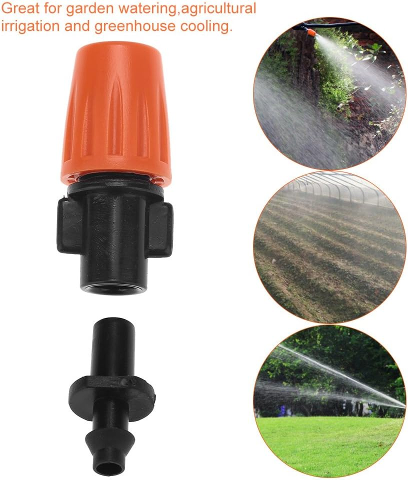 Misting Nozzles, 50Pcs/Set Adjustable Garden Drip Irrigation Misting Nozzles, Micro Flow Sprinkler Head Atomizer for Drip Irrigation System image number 1