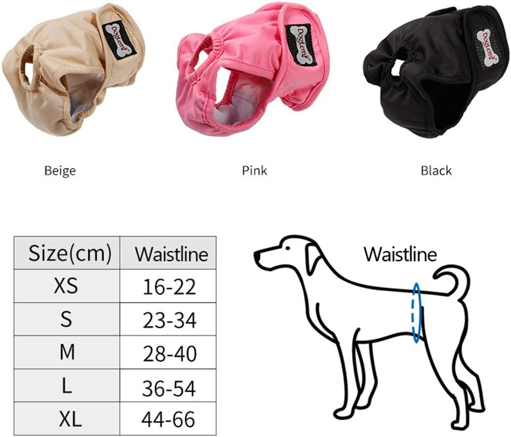 New Female Sanitary Dog Nappy Underpants Diaper Pants Pink M L XL (Large) image number 1