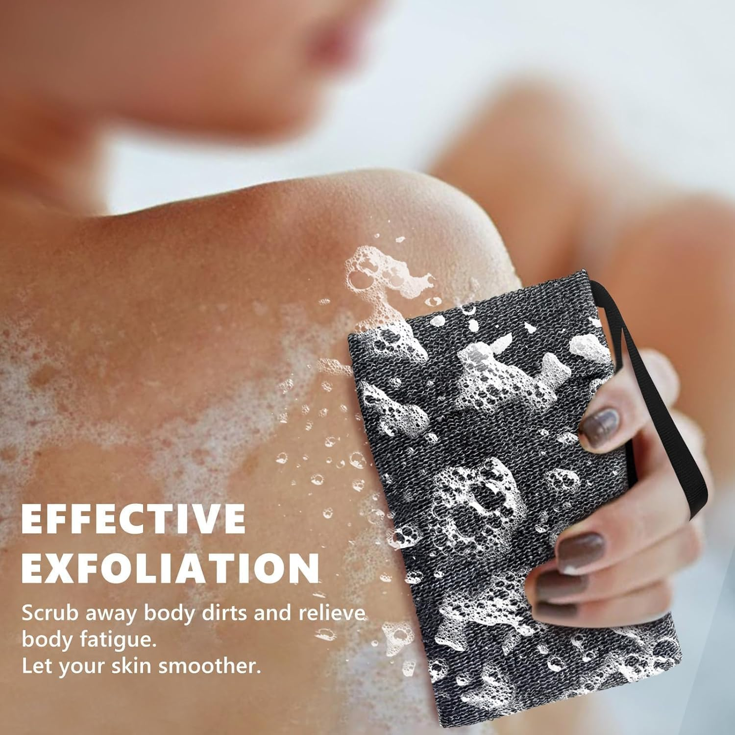 2-Pack Exfoliating Soap Bag,Mesh Soap Saver Pouch for Rich Lather, Gentle Body Scrubber & Foaming Soap Pocket &ndash; Ideal for Bath & Shower (Grey) image number 4