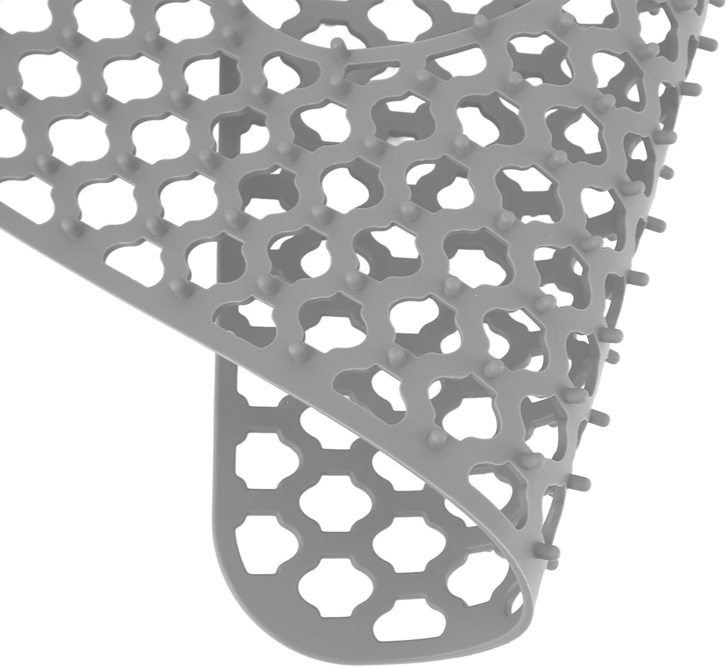 Silicone Sink Mat, 13.6 X 11.6 Kitchen Sink Protector Grid, Non Slip Sink Mats with 4.7 Rear Drain, Heat Resistant for Bottom of Farmhouse Stainless Steel Porcelain Sink (Grey) - Grey image number 2