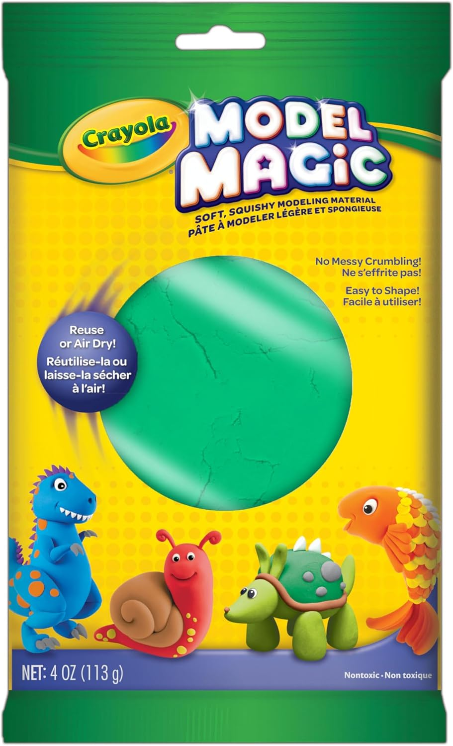 Crayola 113Gm Model Magic, White, Modelling Compound, Lightweight and Spongy Compound That Sticks to Itself and Not Your Hands, No Messy Crumbling, Easy to Shape and Mold