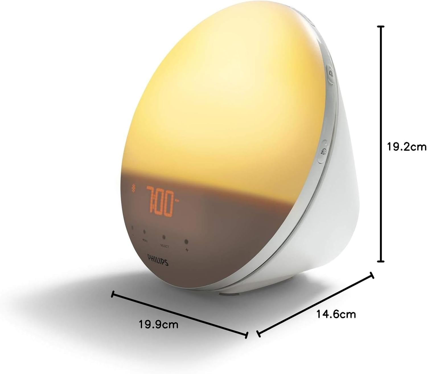 PHILIPS Wake-Up Light, Coloured Sunrise Simulation, 20 Light Levels, 7 Natural Sounds, Midnight Light (Model HF3531/01) image number 1