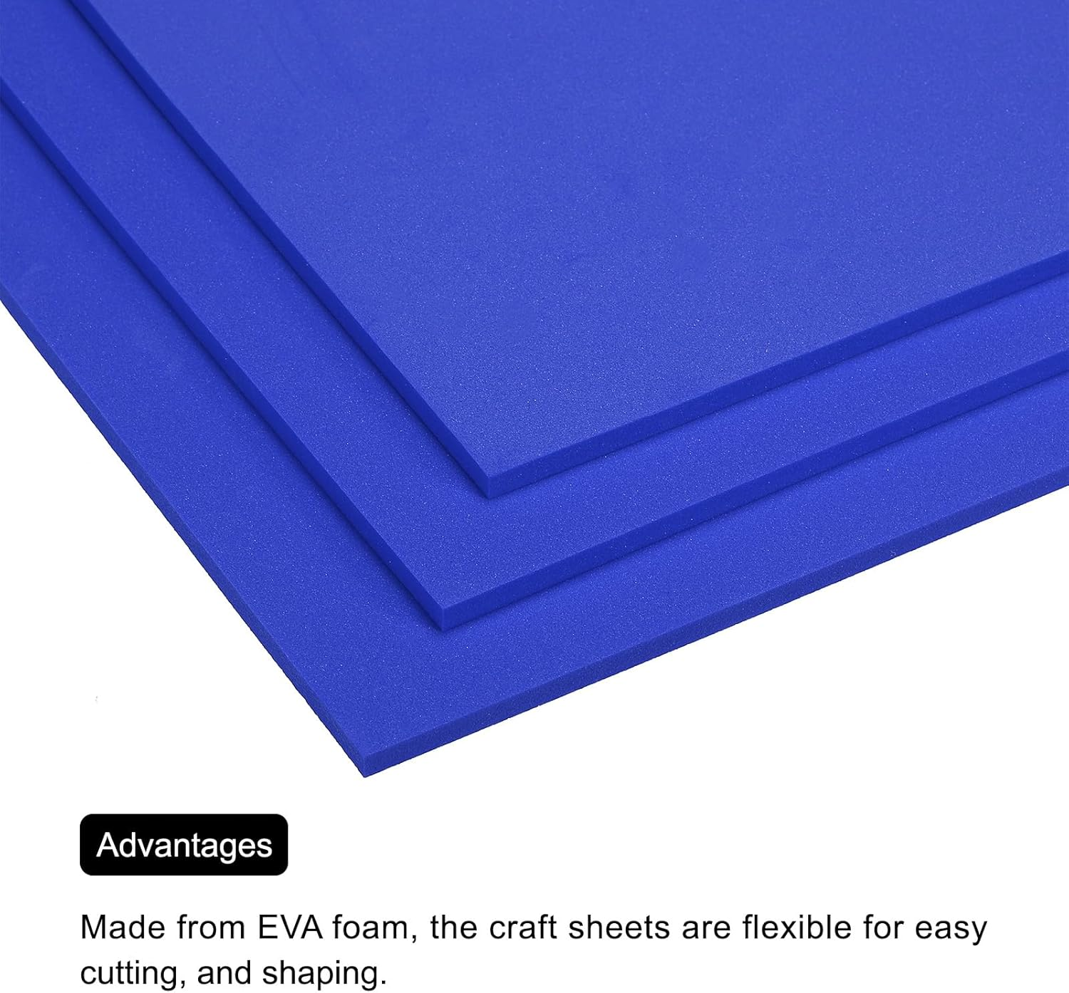 Sourcing Map EVA Foam Sheets Blue 9.8 Inch X 9.8 Inch 5Mm Thick Crafts Foam Sheets for Costumes, Arts and Crafts Projects Pack of 8 image number 6