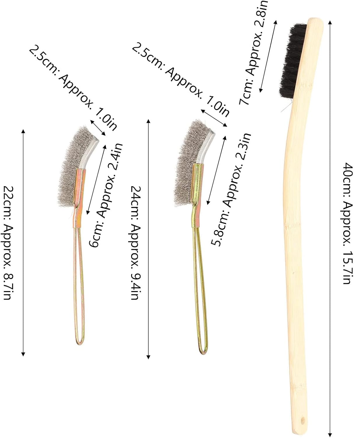 BAOFUYA Pack of 3 Pet Bird Cage Cleaning Brush, Long Handle Feeder Cage Wire Brush Cleaner Pet Cage Accessories Bird Cage Cleaning Tool image number 4