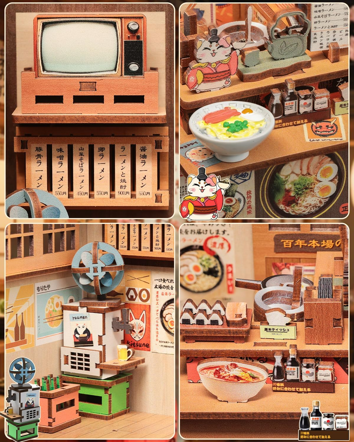 CUTEBEE Book Nook Kit - DIY Miniature House Dollhouse Kit for Adults and Teens, Booknook Tiny Japanese House Bookshelf Decor 3D Wooden Puzzle, Gifts for Family, Friends (Morita-Ya) image number 3