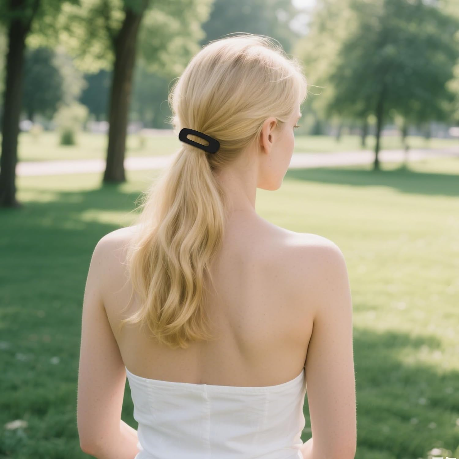 PRUADEOR Pack of 4 Flat Hair Clips for Women, Strong Hold Hair Clips Women, Large Hair Clip Large for Thin and Thick Hair, Practical Design image number 5