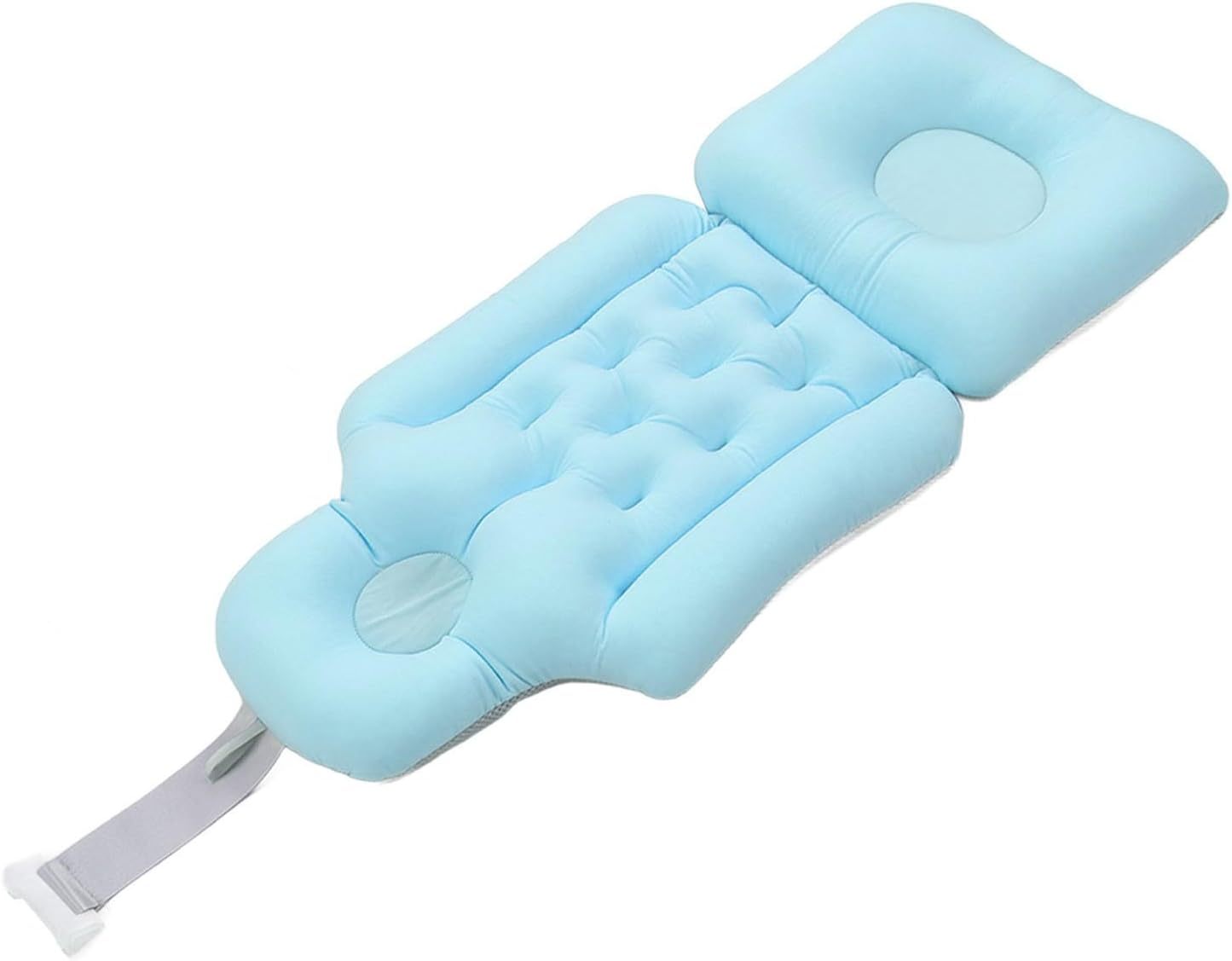 Full Body Bath Pillow, Soft Breathable Bathtub Cushion Headrest Back Support Non Slip Spa Bathtub Pillow Mattress for Head Neck Shoulder and Back Rest Support, 31.1X13.8 X3.1Inch (Blue) image number 2