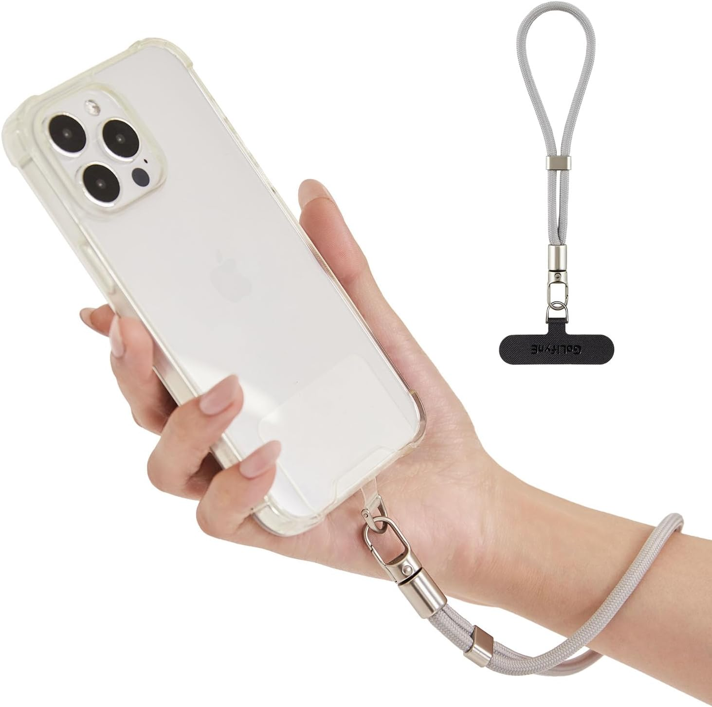 Golifyne Phone Wrist Strap with Stainless Steel & TPU Tether Tabs for Iphone &ndash; Secure Hand Strap Lanyard for Men & Women