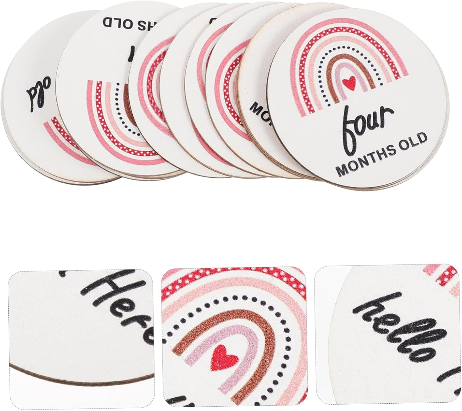 ERINGOGO 14 Pcs Monthly Milestone Cards Decorative Photo Props for Newborn Photography Meaningful Keepsake for First Year Unique Announcement Growth Markers image number 6