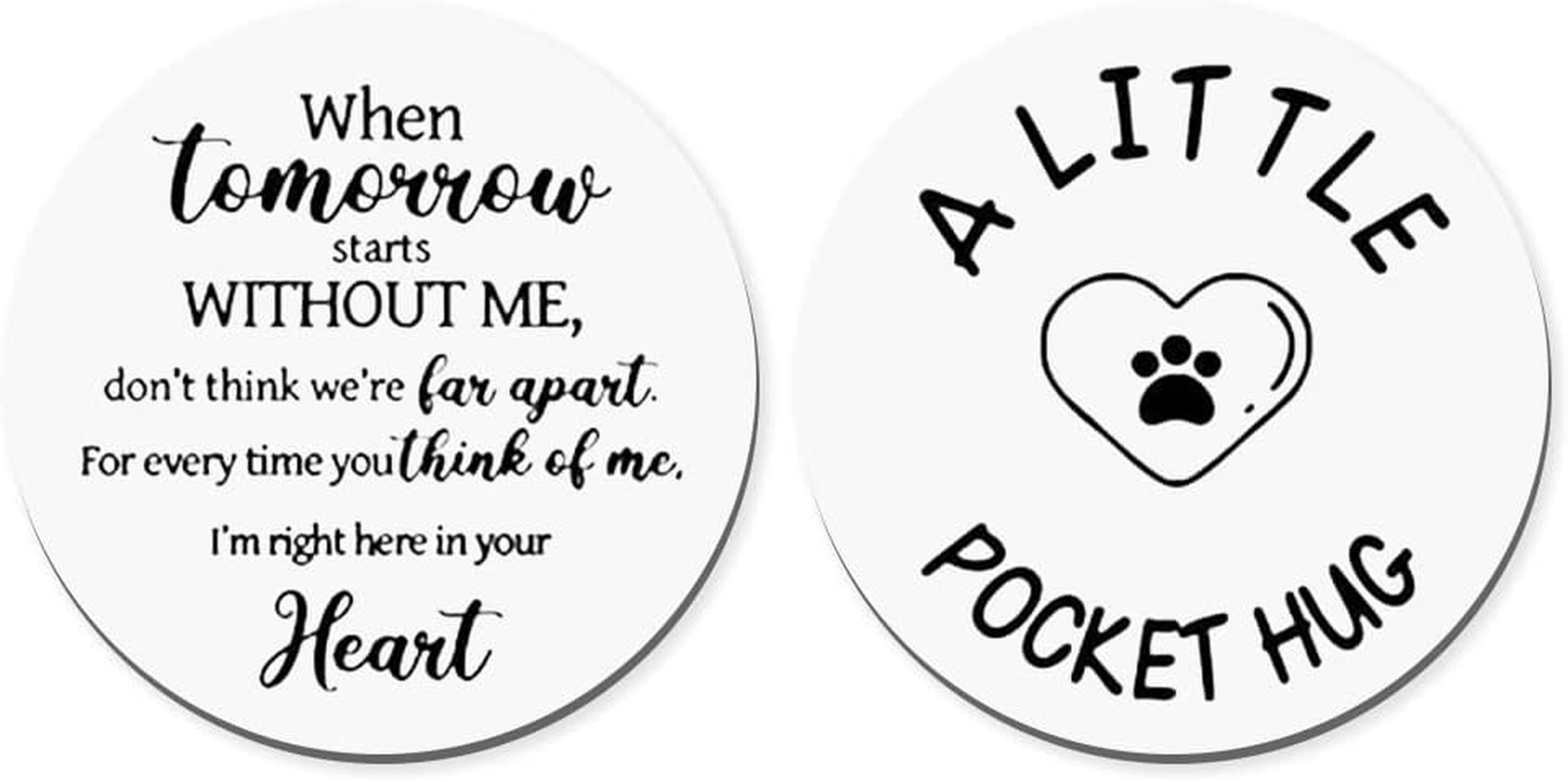 Loss of Pet Memorial Gifts for Dogs Cats Pocket Hug Keychains for Pet Owner Bereavement Remembrance Gifts for Loss of Dog Sympathy Gifts for Family Friends - When Tomorrow Starts without Me Keychain image number 3