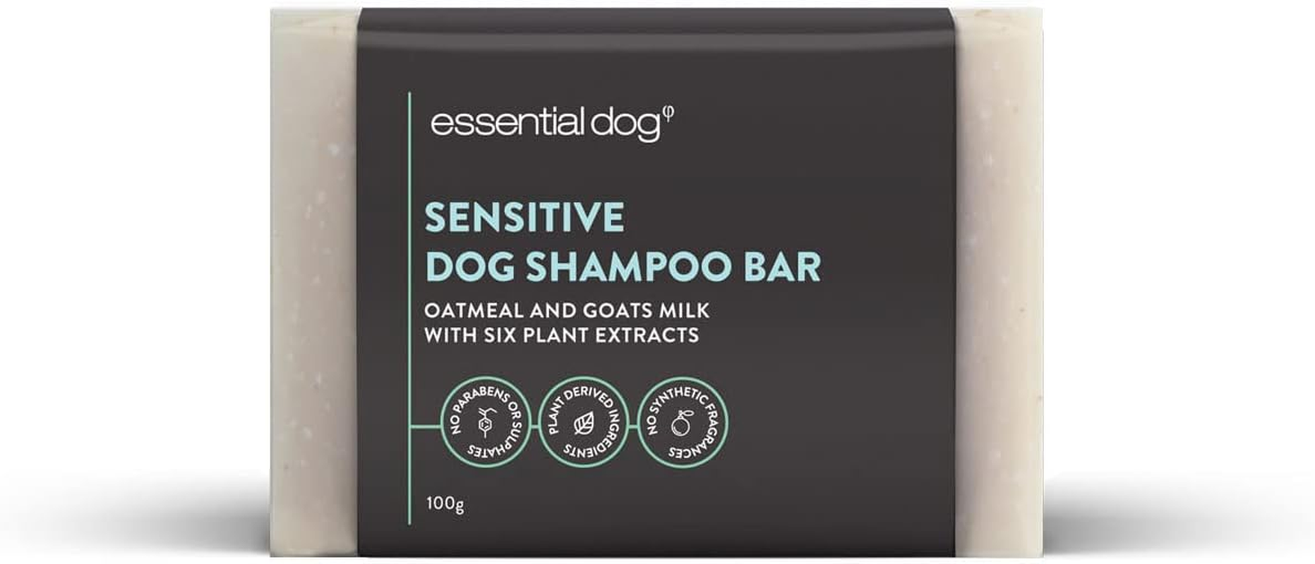 E ESSENTIAL DOG - Oatmeal and Goatsmilk Flavour Sensitive Dog Shampoo Bar 100 G