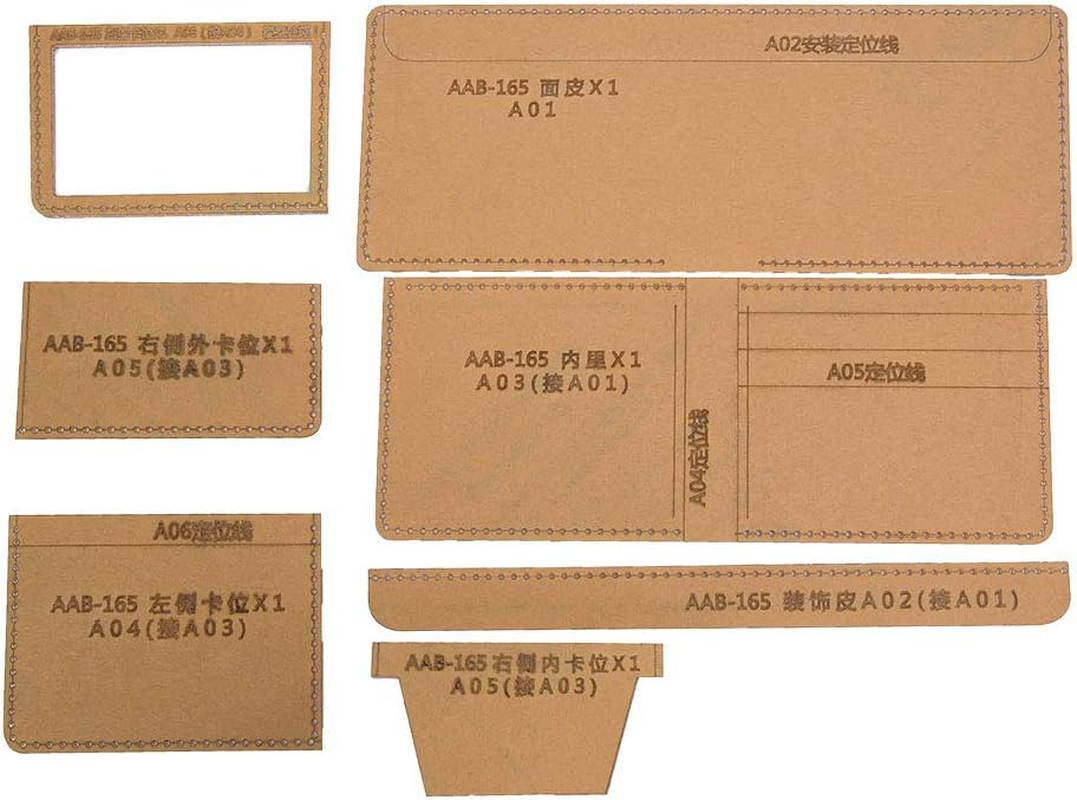 Lightweight Acrylic Wallet Template Stencil for DIY Leather Crafts. 1:1 Ratio. Weather Resistant. High Transparency. Suitable for Various Wallet Making Projects image number 1