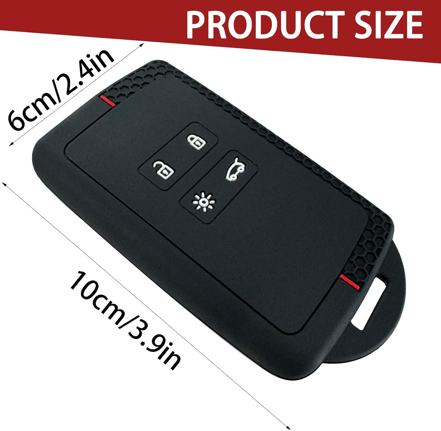 Renault Car Key Case Compatible with Renault Clio Megane Koleos Kadjar Kangoo Twingo Talisman Captur Espace Dacia Duster Protective Case for Renault Silicone TPU 4 Buttons image number 1