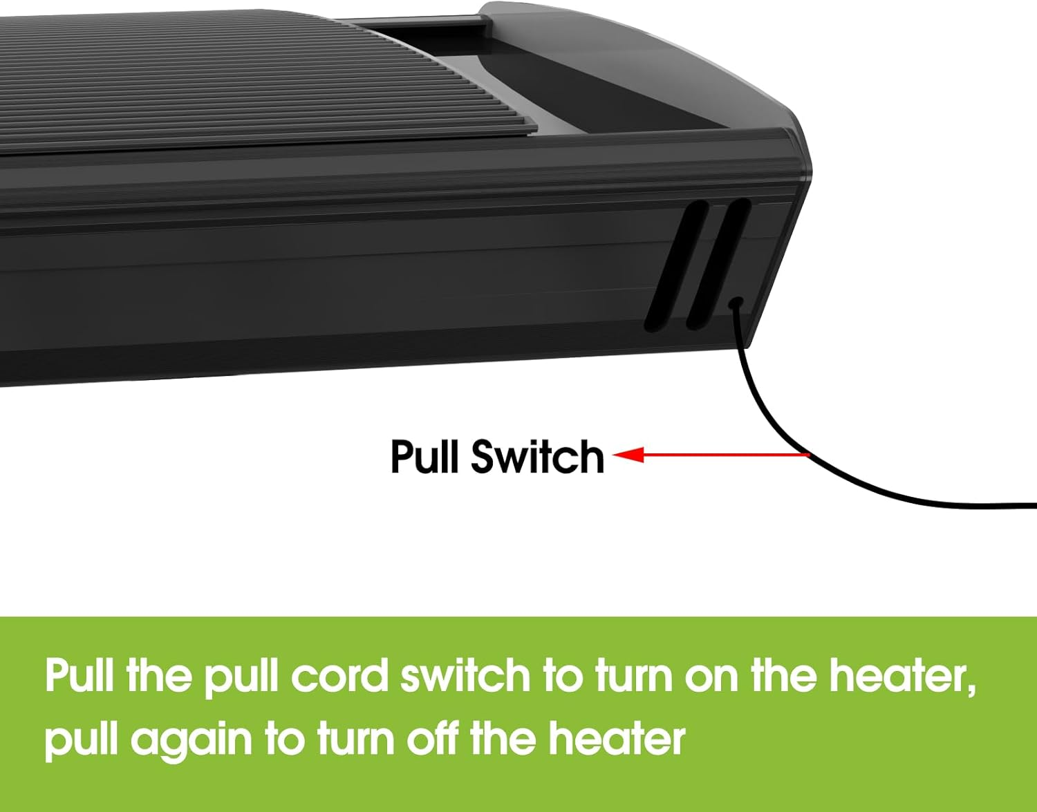 660W Electric Patio Heater Wall Radiant, Strip Infrared Heater for Outdoor or Indoor Use with Pull Cord Switch, Patio Garden Backyard Heater Energy Saving IR Heating Portable Space Warmer