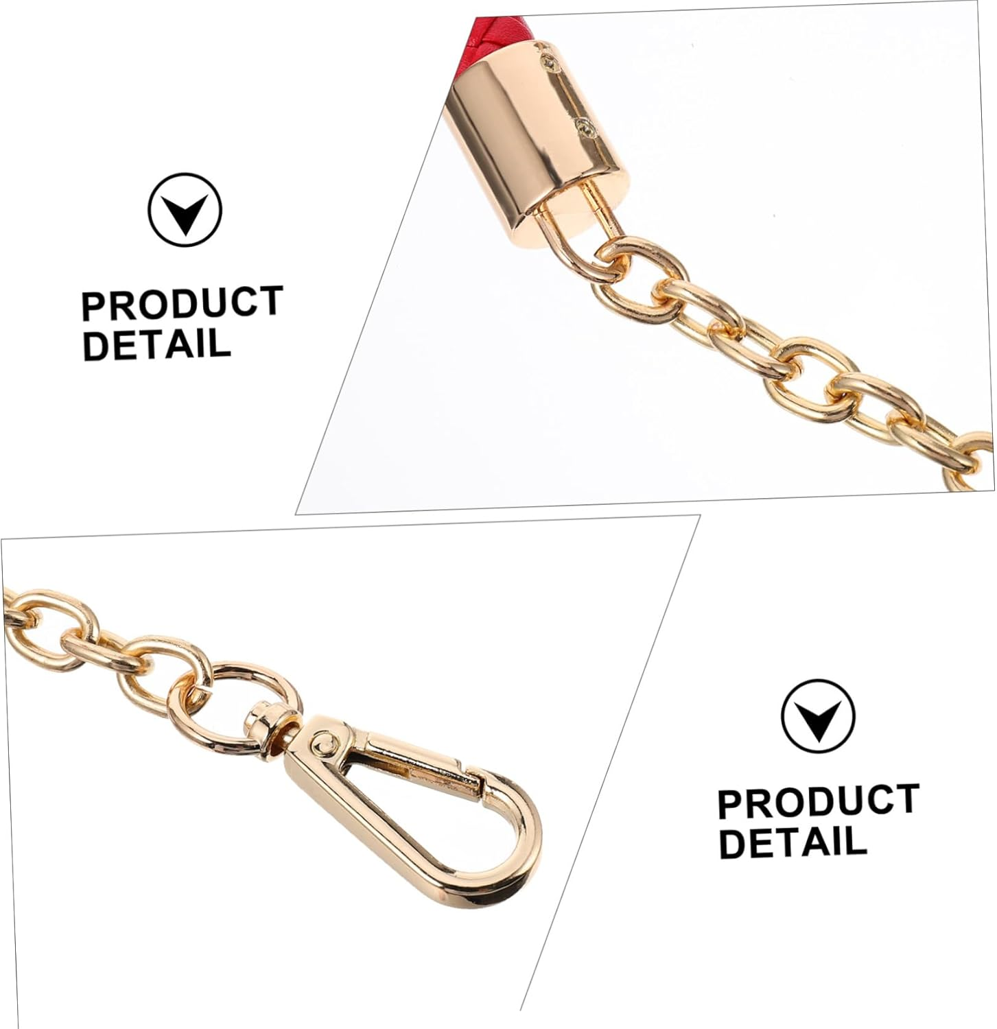 SEWOART Tape Metal Joycon Chain Purse Strap DIY Wallet Strap Watch Bands for Women Handbag for Women Purses for Women Tote Bag Shoulder Strap Shoulder Bags White Pu Leather Miss Handle image number 3