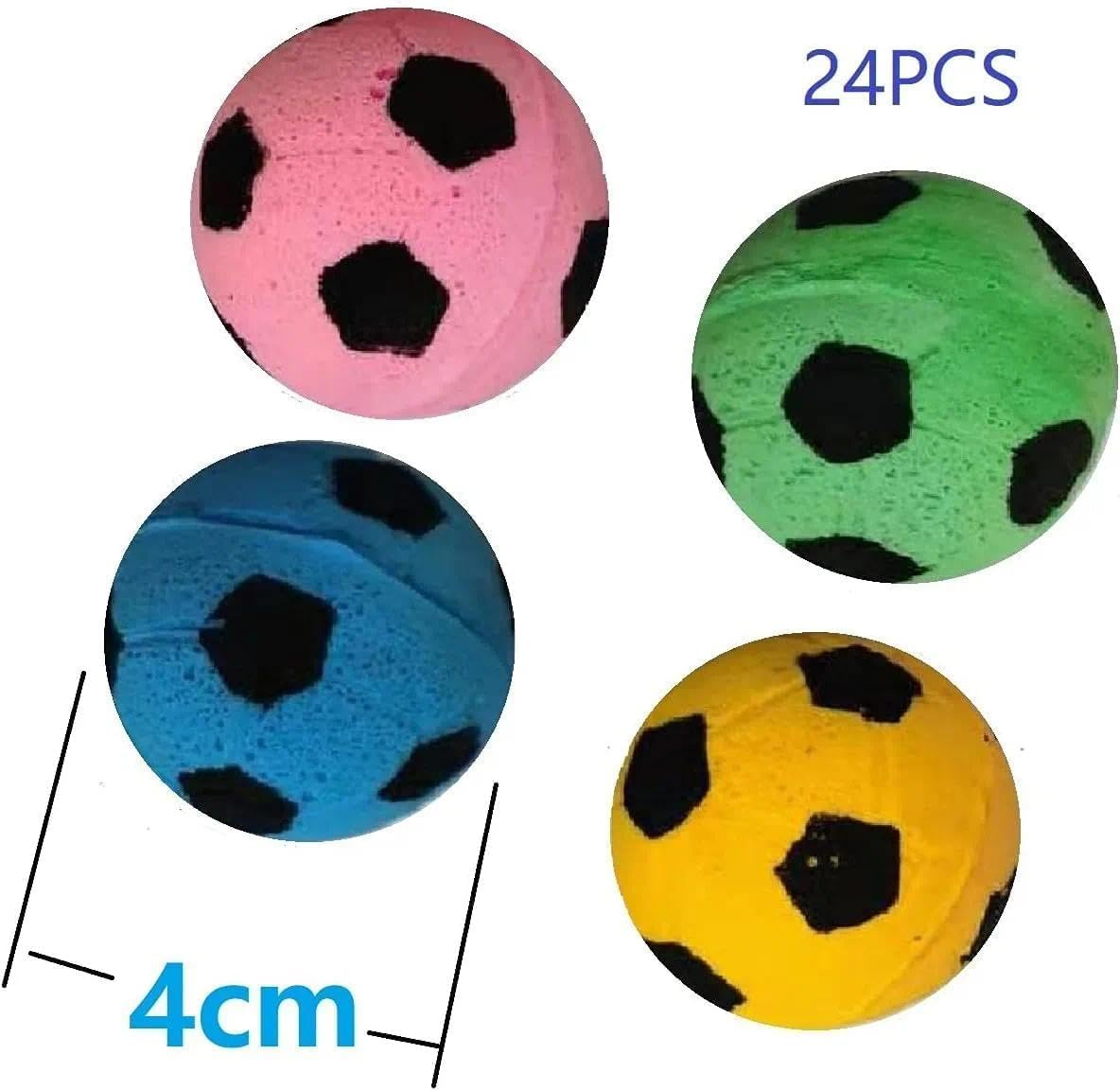 Cat Foam Ball Toy, 4Cm Soft Latex Balls for Cats and Dogs, Non-Toxic Washable Pet Toys for Kittens and Puppies Ruibex