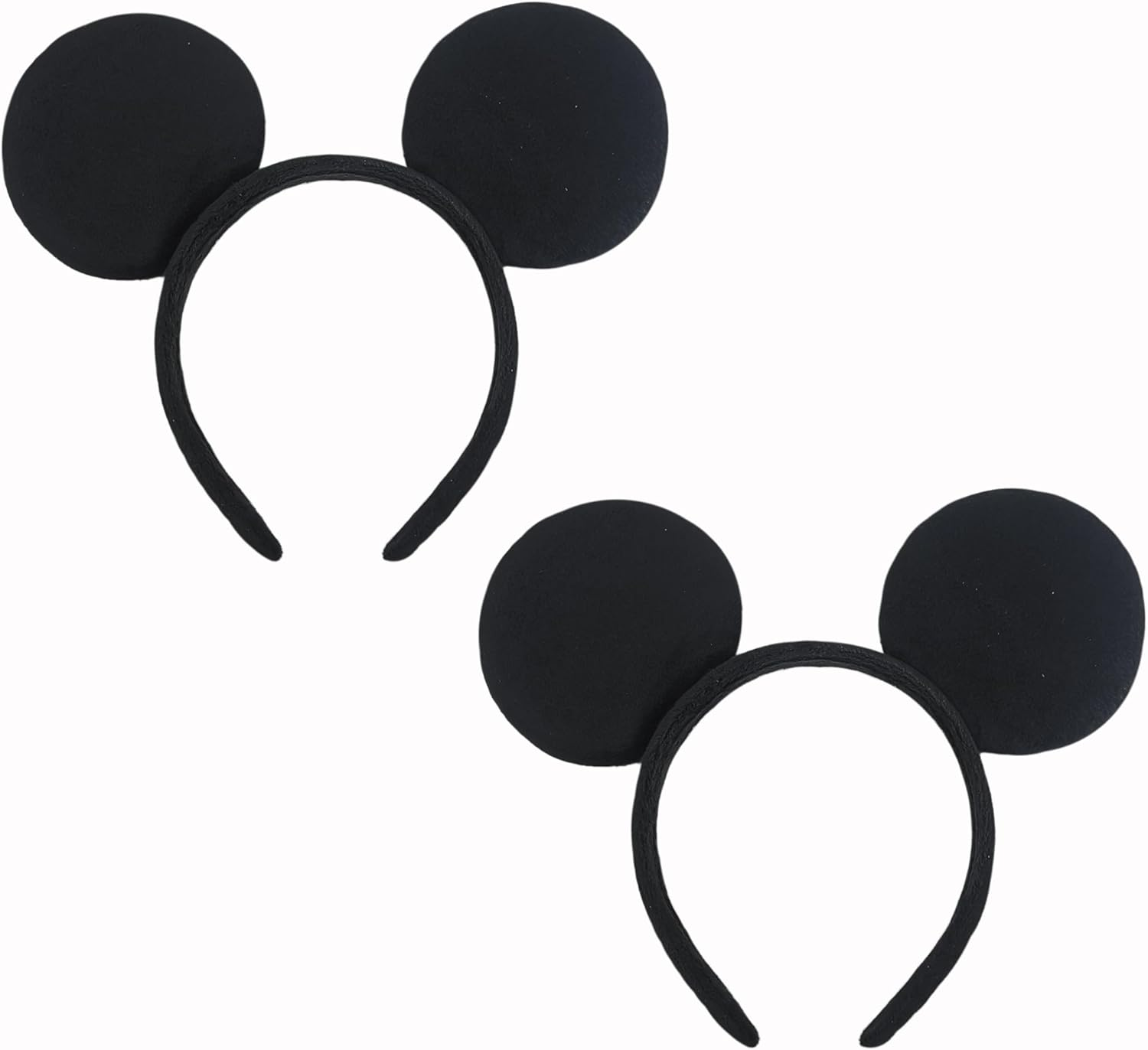 YUESUO Mouse Ears Headband, Sequin Bow Hair Hoop Set of 2 Pcs Headband Mouse Party Decoration Costume Ears Headband for Children Women Girls