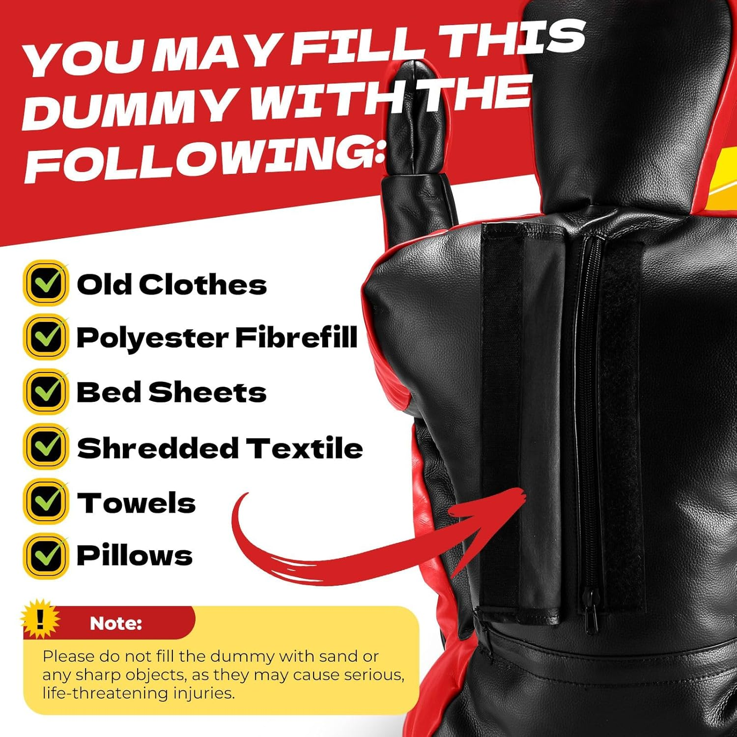 Genki 170Cm Judo Punching Bag,Grappling Dummy MMA Wrestling Jiu Jitsu Boxing Punching Unfilled Karate Kickboxing Practice Bag Kicking Training Mannequin image number 2