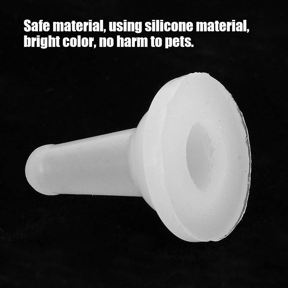 Pet Feeding Bottle Nipple, Replacement Nurser Nipple Silicone Pet Silicone Nipple, Safety Pack of 15 for Puppies, Small Animals, Kittens, Small Cats image number 1