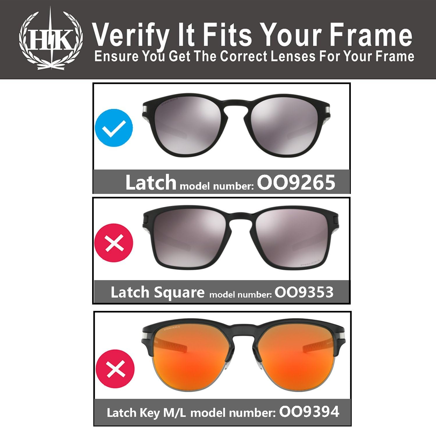 Hkuco plus Replacement Lenses for Oakley Latch Sunglasses Titanium Mirror Polarized image number 3