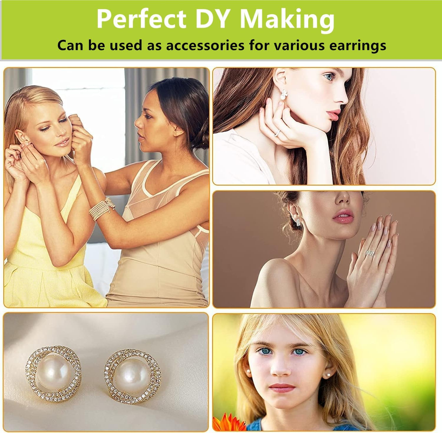 400 PCS 4MM Hypoallergenic Stainless Steel Earrings Posts Flat Pad Blank Earring Pin Studs with Butterfly Earring Backs, for DIY Jewelry Making image number 6