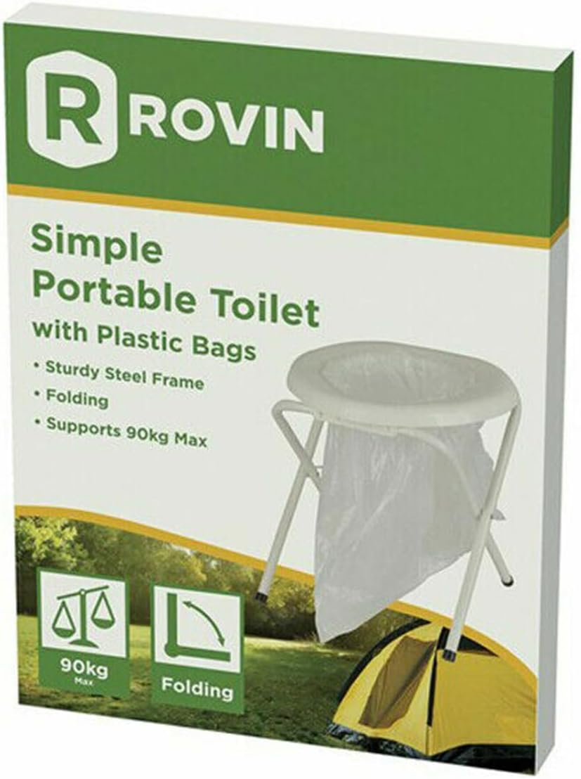 Leona Co Portable Camping Toilets for Adults, Folding Outdoor Travel Camp Toilet Seat for Caravan Hiking and Boating W/6 Replacement Bags image number 2