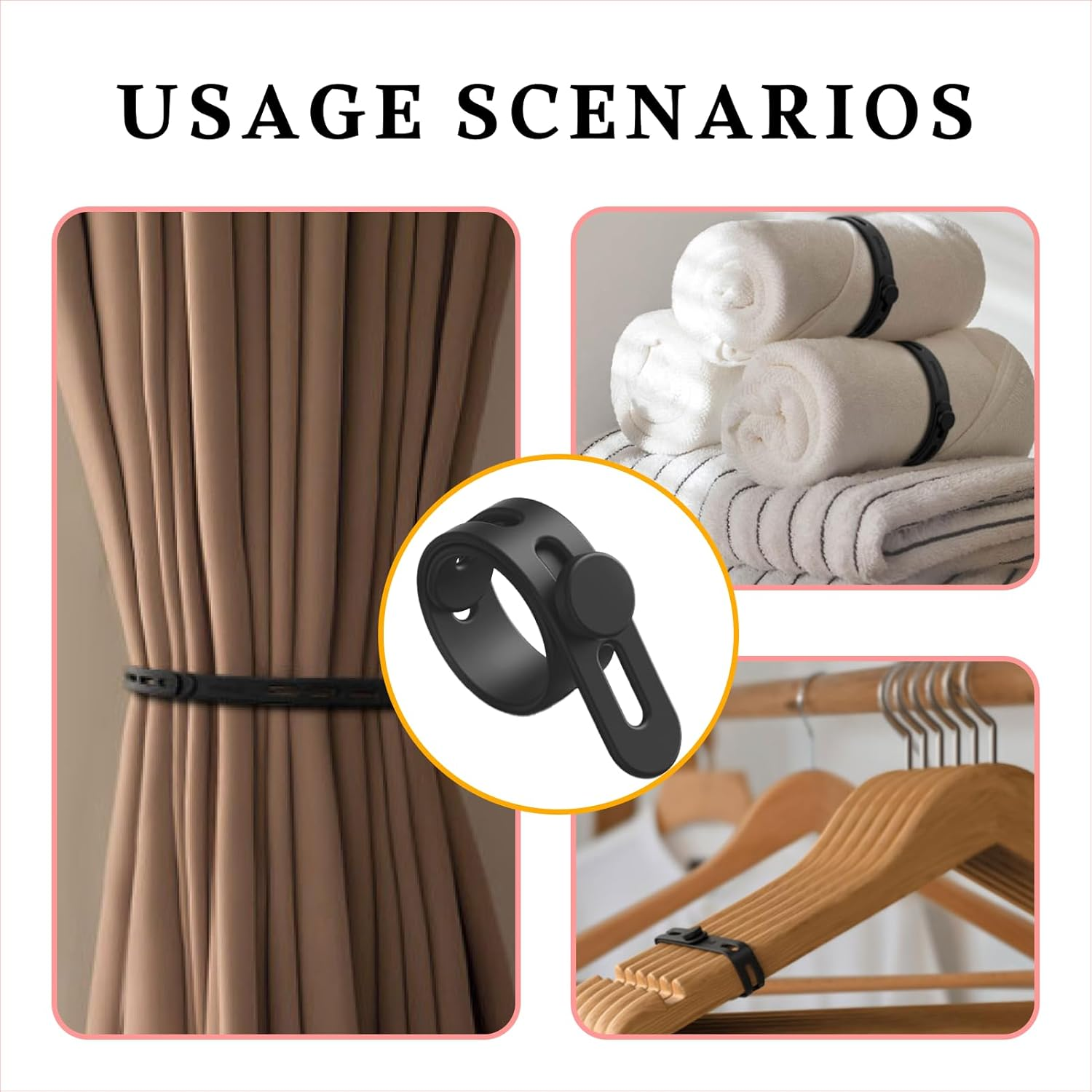 10 Pack Silicone Cable Ties Cord Organizer Strap, Reusable, Washable Cord Management with Lock Buckle, Adjustable Charger Cable Wrap for Electrical Cords, Travel Organization, and Home Use