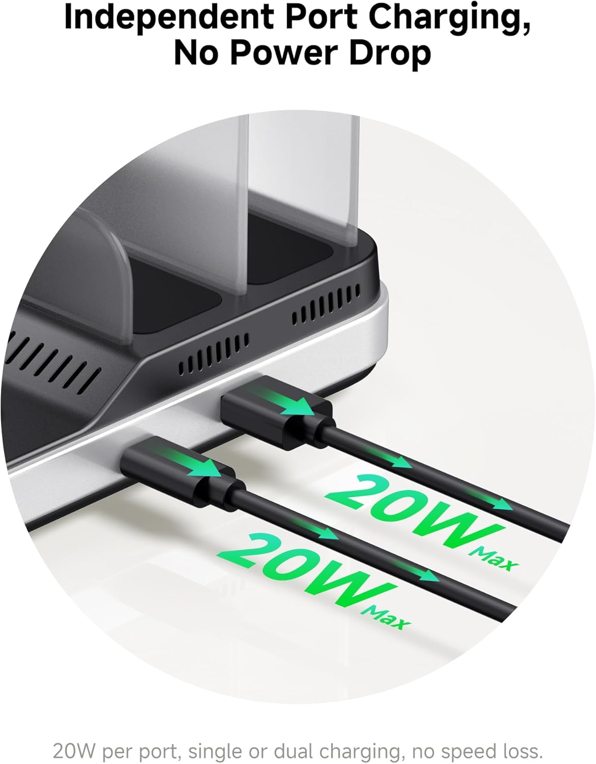 Swanscout Wireless Charger for Apple, 5 in 1 Charging Station for Multiple Devices, for Iphone Air/17/16/15/14 Series, for Apple Watch Ultra 3/11/10/9/8, for Airpods/Ipad/Tablet/Switch, Swanscout 901M image number 2