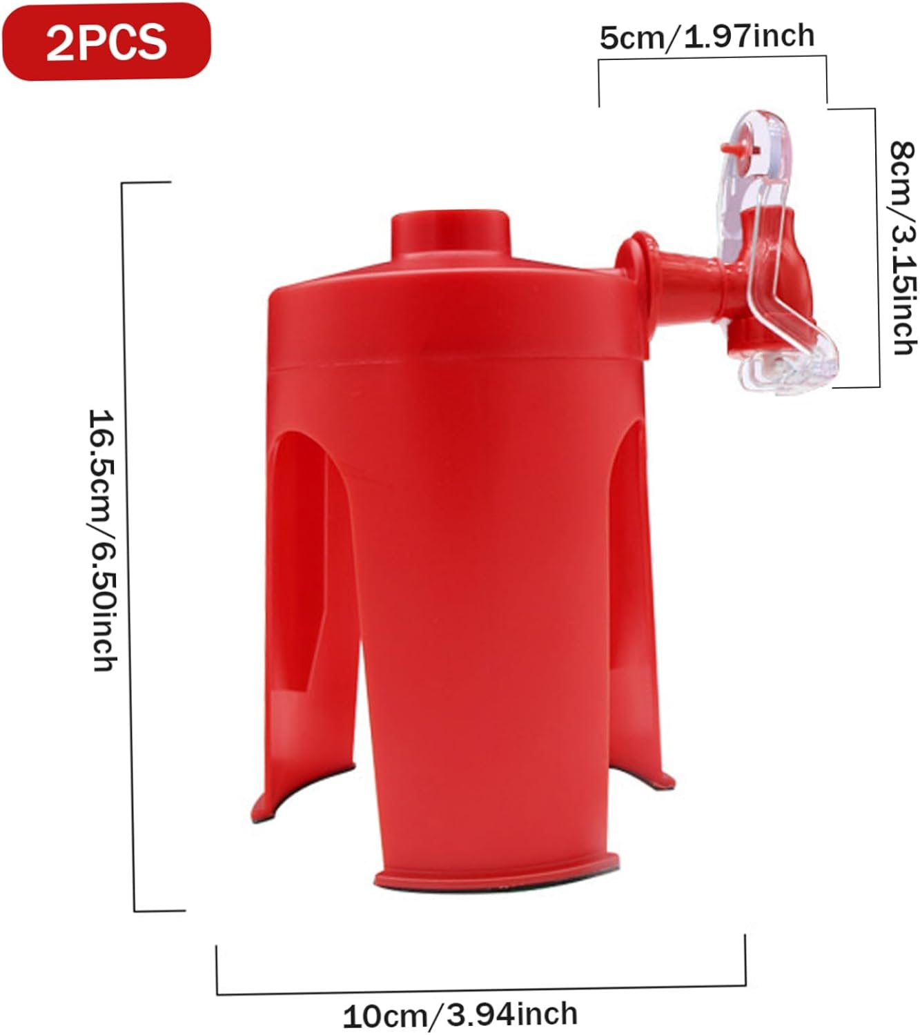 Soda Dispenser, 2PCS Plastic Upside down Soda Bottle Dispenser with Tap, Leakproof Drink Bottle Inverted Drinking Fountain Non Slip Touchless Beverage Machine for Party Home Bar- image number 1