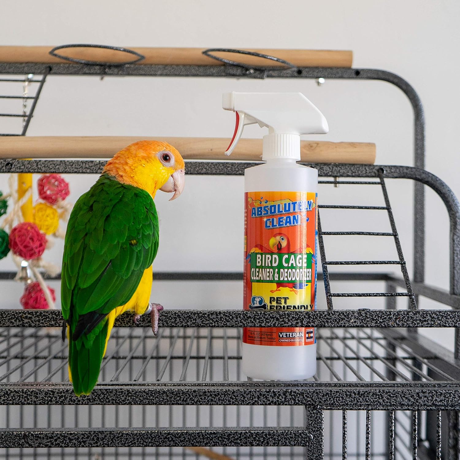 Absolutely Clean Amazing Bird Cage Cleaner and Deodorizer - Just Spray/Wipe - Safely & Easily Removes Bird Messes Quickly and Easily - Made in the USA (16 Oz - 2 Pack) image number 5