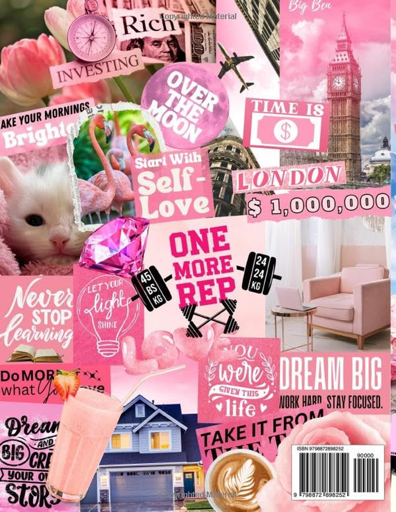 Pink Vision Board Clip Art Book: Pink Power for Your Dreams, an Extensive Collection of Inspiring Images, Quotes, and Affirmations for Personal ... Year Features with Vibrant, Feminine Clip Art