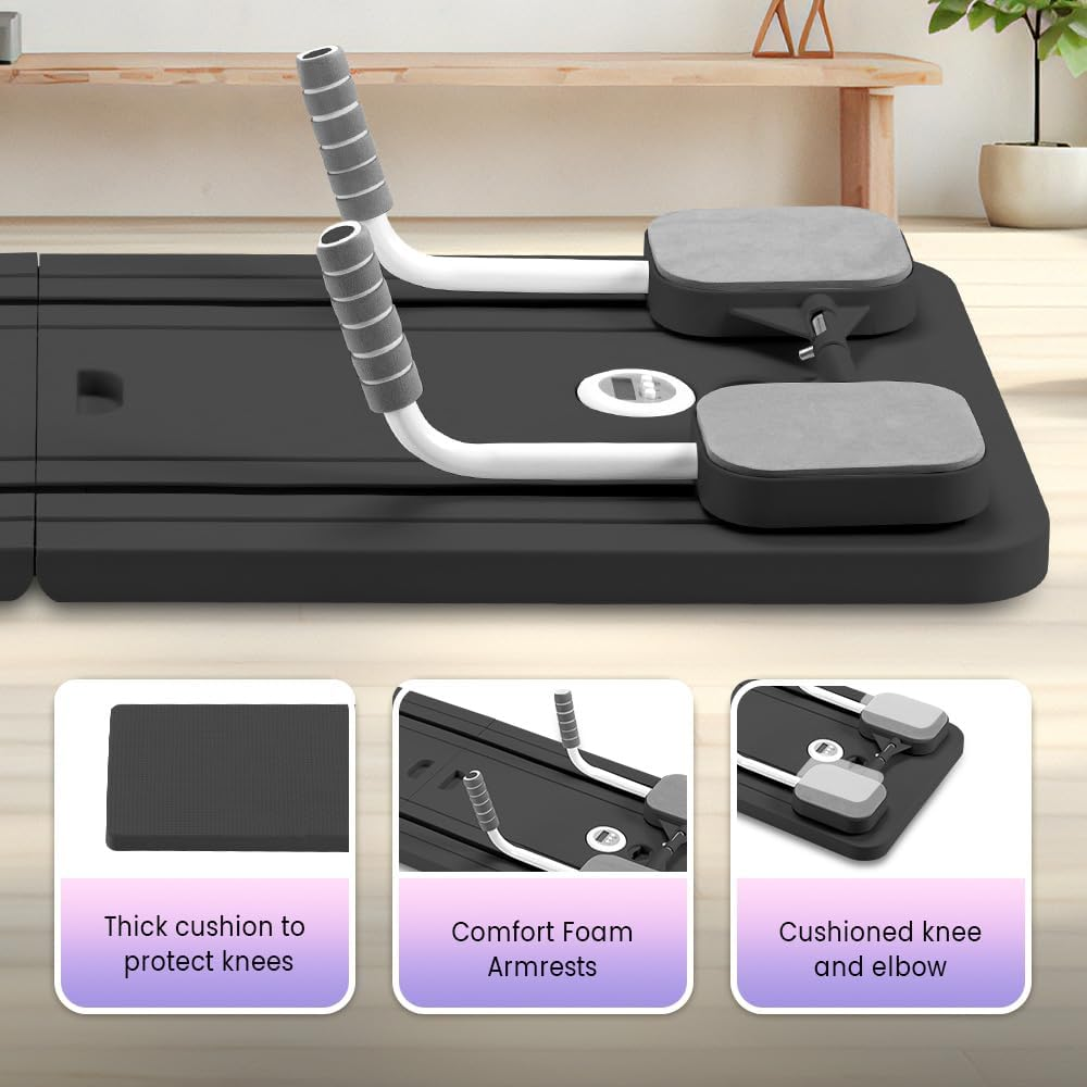 Propulse Pilates Board, 2025 Upgraded Pilates Reformer Set, Multi-Purpose Foldable Pilates Reformer Board for Home, Ab Board Trainer Pilates Sliding Board - Purple image number 5