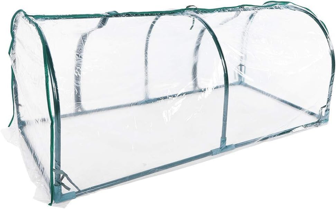 Foil Greenhouse - Tunnel Cover Transparent Plant Enclosures, Compact Portable Greenhouse Cover | Environmentally Friendly Plant House Covers with Effective UV Shielding, Waterproof (51*19*23 In image number 2