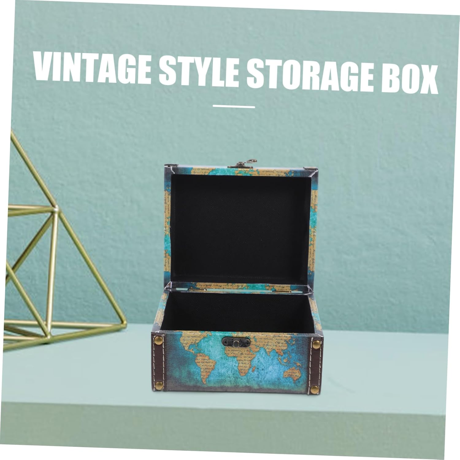 Pirate Storage Box Capacity Decorative Treasure Box for Boys and Girls Jewelry Toys Includes Lock image number 2