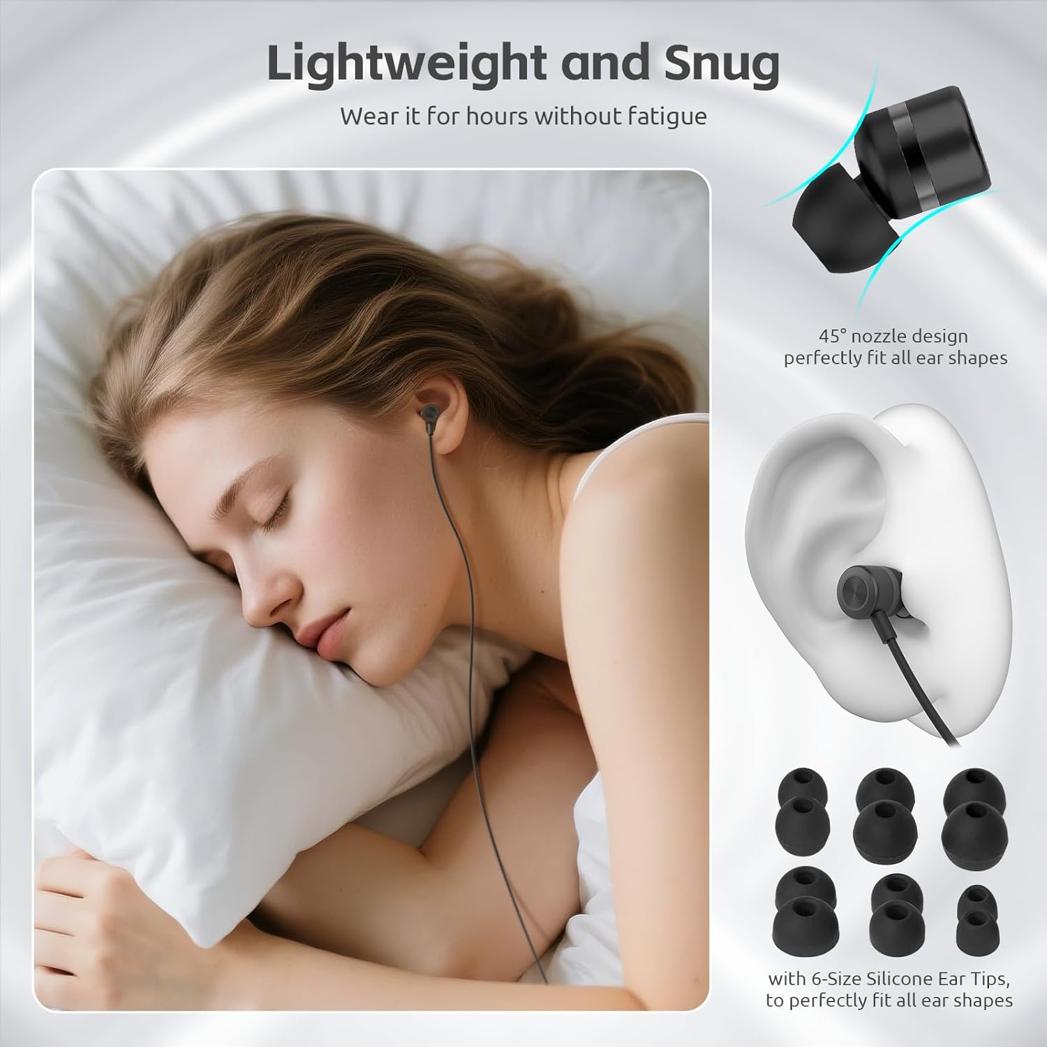 USB C Headphones for Iphone 15 16 Pro,For Samsung S20-S23 A53 A54 Type C Wired Earbuds,Built-In Microphone Hi-Fi Bass Earphones,4.9Ft Long Cord Magnetic In-Ear Ear Buds with 6 Ear Tips(Black) image number 2