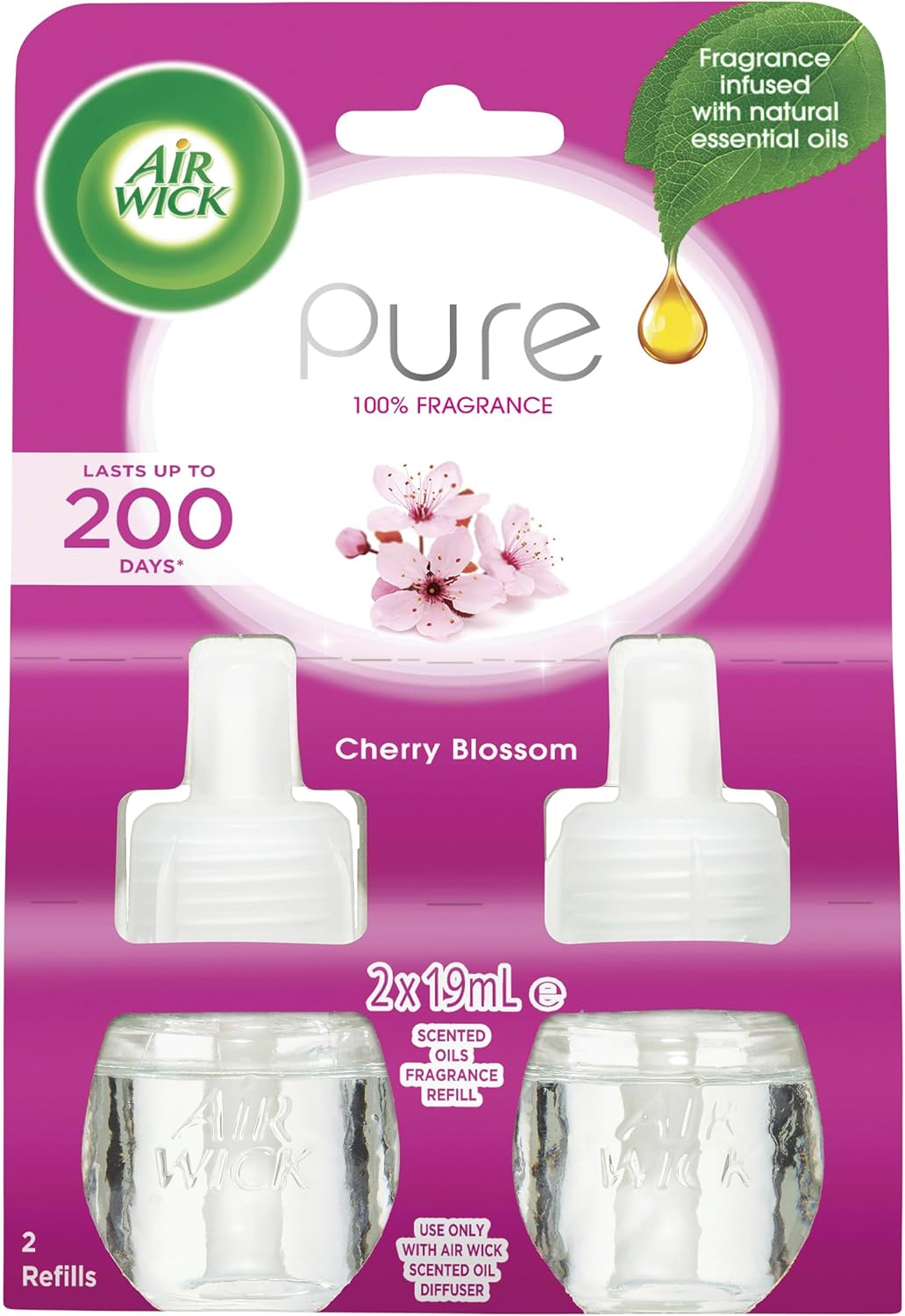 Air Wick Pure Liquid Electric Cherry Blossom Fragrance Refill 19 Ml (Pack of 2) image number 6