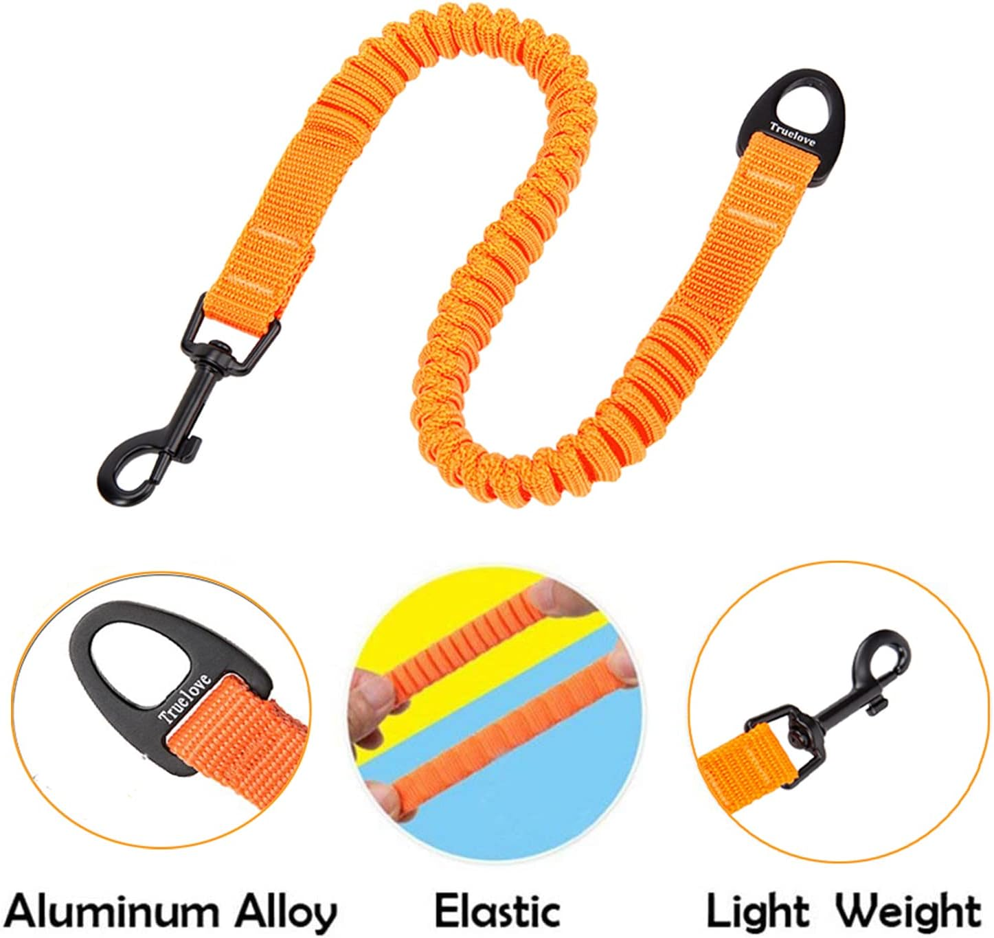 True Love Bungee Extension for Leash, Medium, Black image number 4