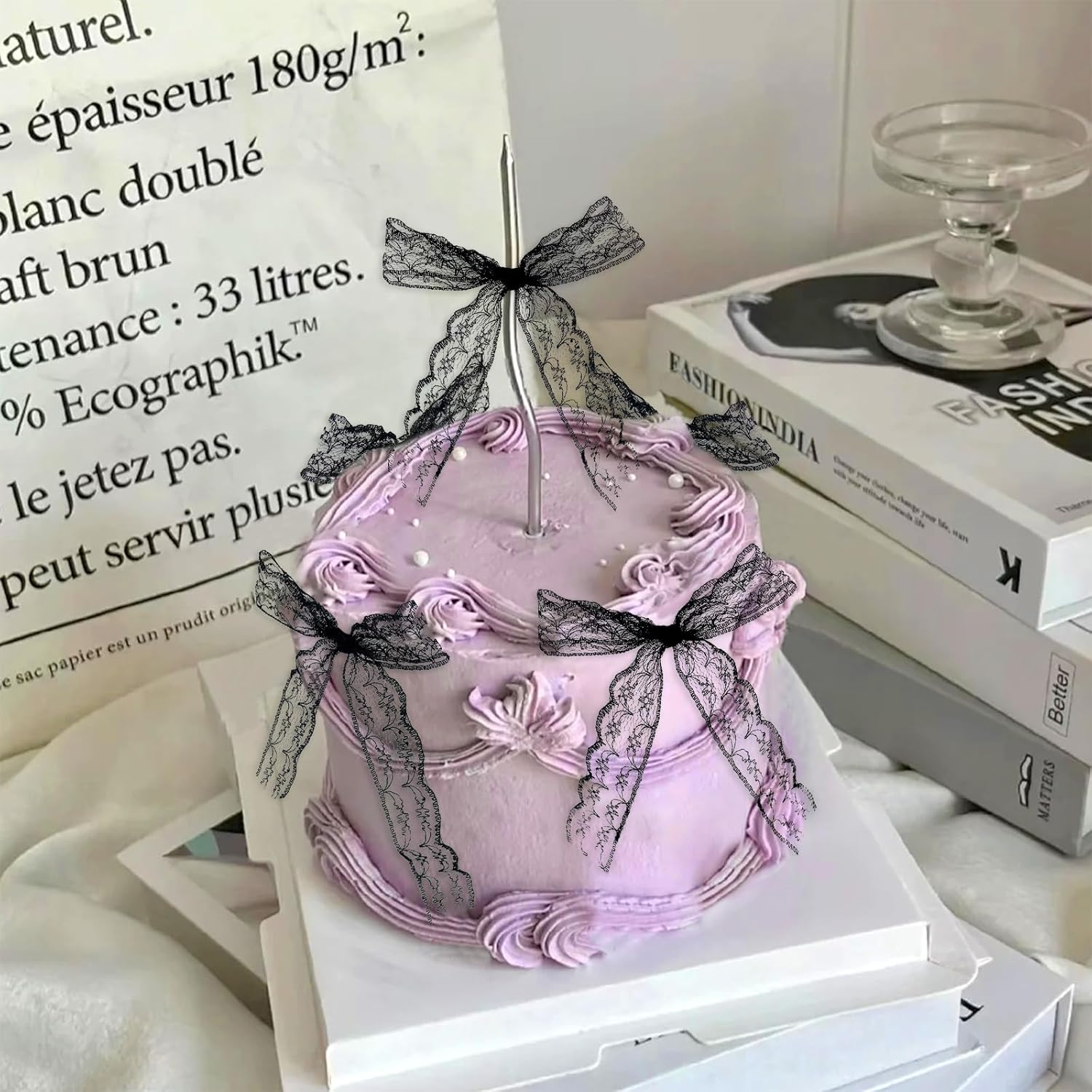 24 Pack Bow Cupcake Toppers Bowknot Pink Purple Blue Yellow Green Mulitycolor Cupcake Picks Bridal Baby Shower Cake Dessert Picks Decoration Baby Girl Birthday Wedding Party Supplies Red