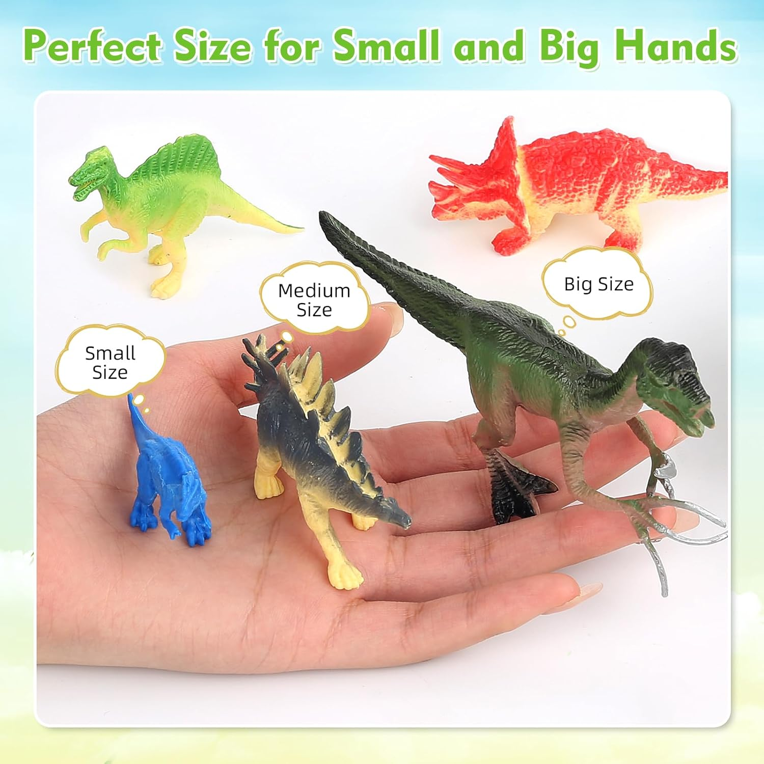 Dinosaur Toys for Kids,45Pcs Realistic Dinosaur Figure Playset with Eggs Trees Fence and a Dino Storage Box to Create a Dino World,Educational Figures, Dinosaur Toys for Toddler Age 3 4 5 6 7 Year Old image number 1