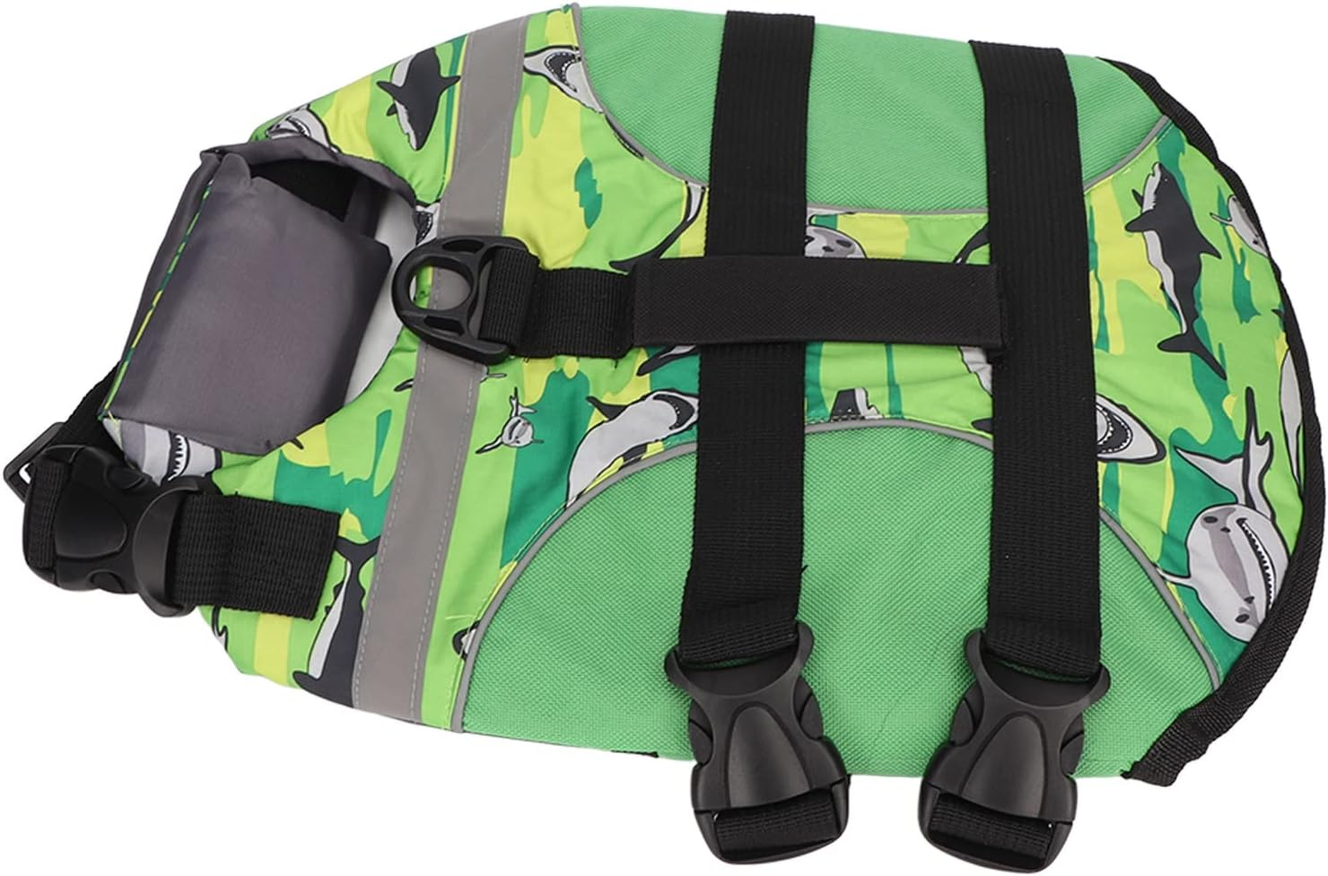 Dog Life Jacket, Adjustable Dog Floatation Swimming Vest with Reflective Strip, Dog Floatation Vest Safety Preserver with Strong Handle for Boating Swimming(L) image number 3