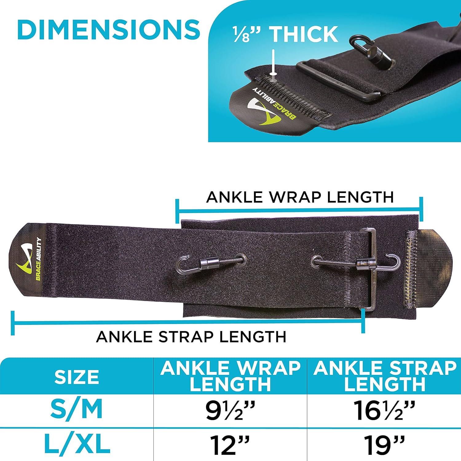 Braceability AFO Foot Drop Brace - Adjustable Soft Ankle Foot Orthosis Drop Foot Brace for Men and Women, Walking with Shoes, Toe Lifter Support, Dorsiflexion Assist Brace Fits Left or Right (L/XL) image number 4