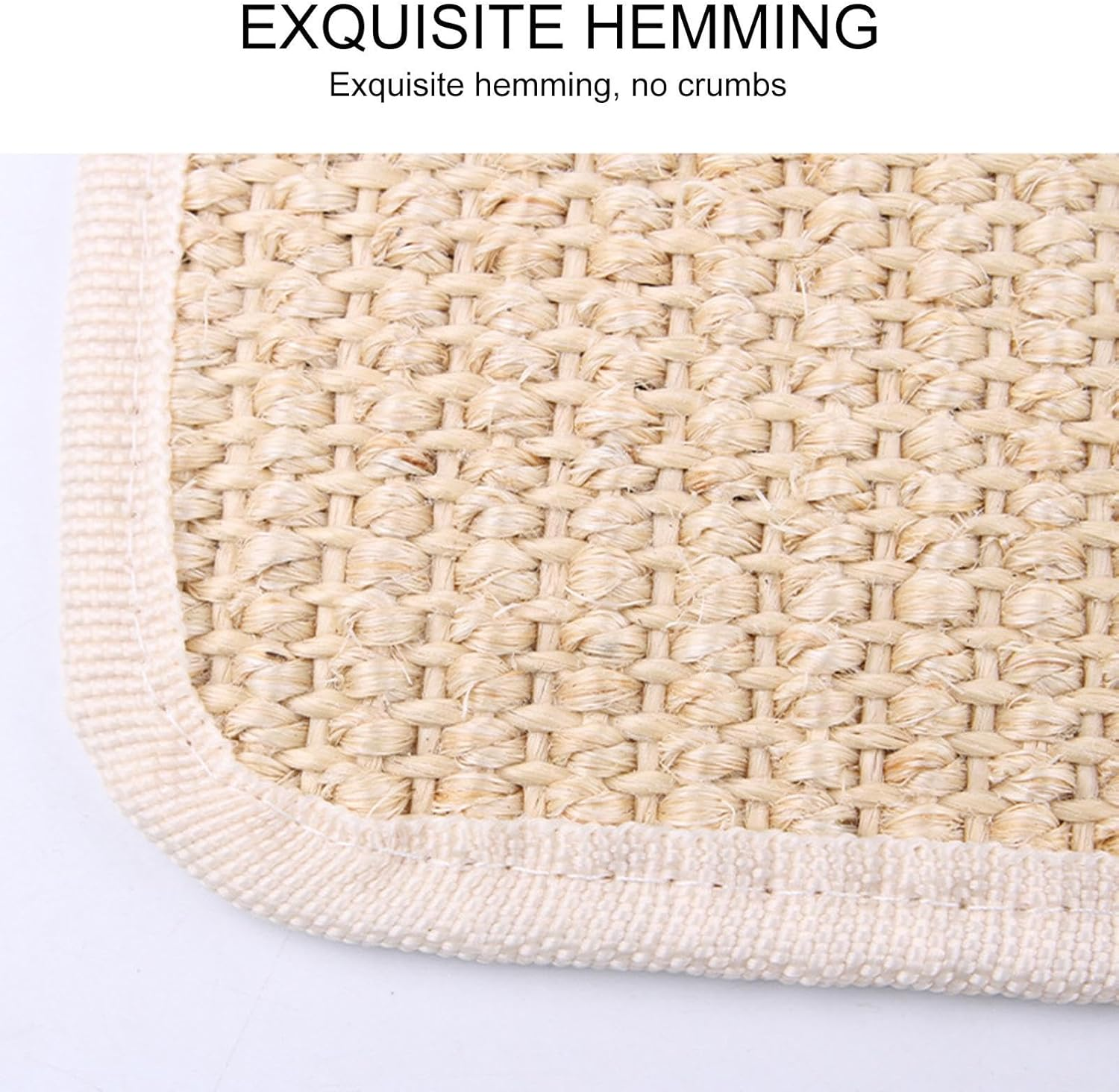 Cat Scratching Mat | Cat Scratcher Pad with Plush Ball,Sisal Fabric Scratcher for Cats, Cat Wall Furniture Protector for Living Room image number 2