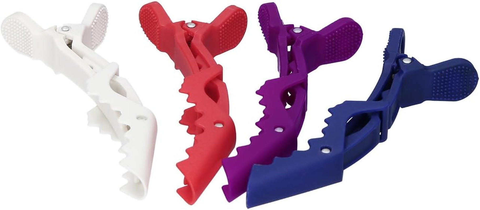 Xinyee 6Pcs Croc Hair Sectioning Grip Clips Hairdressing Cutting Clamps Plastic Salon Styling Hair Grip Clips